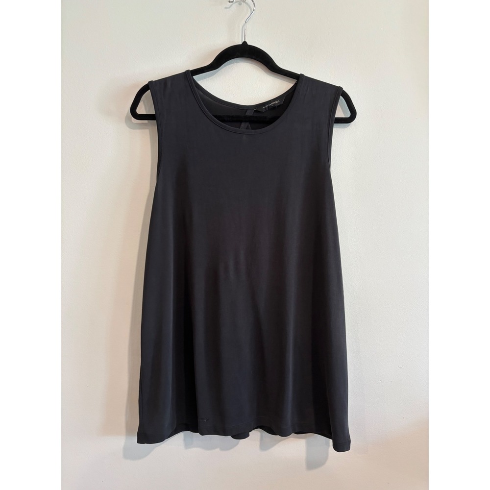 Summer Tank Banana Republic Draped Tulip Back Top Women XL Black Keyhole
